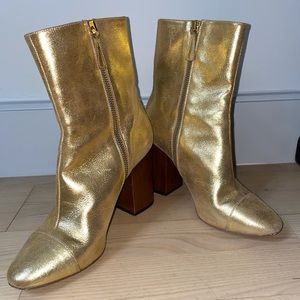 Brother Vellies gold booties!